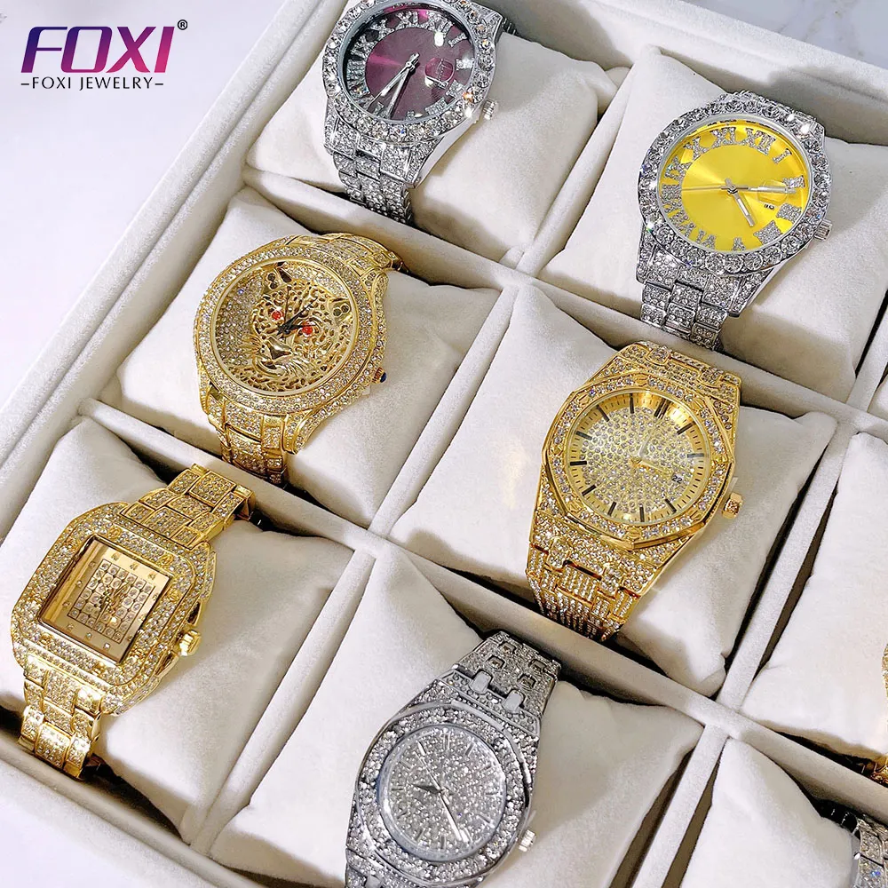 wholesale fashion watches new arrivals 2022 diamond men purple quartz watches