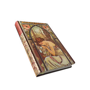 Carnet en papier offset relié cousu, éco-responsable, style Vierge Marie, avec impression personnalisée et estampage à chaud - Product Image 1