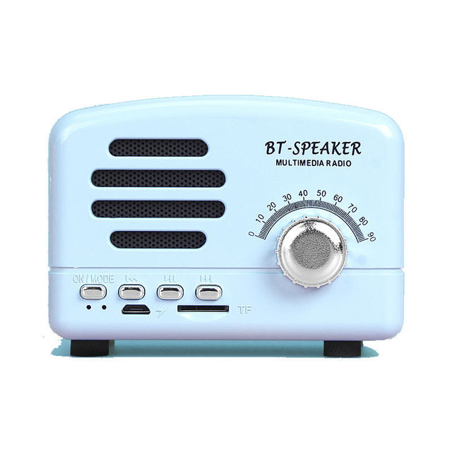 Hot Selling Retro Speaker with FM Radio Function Portable Mini Usb Radio Speaker Oem logo for Promotion Gift Christmas