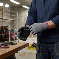 Gants de travail Seeway Sandy en nitrile enduit, résistants à l'huile, pour la construction et la manutention de matériaux
