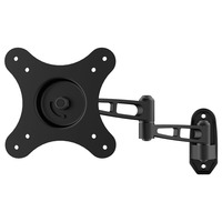 Support mural métallique pivotant à mouvement complet avec inclinaison, capacité de 30 lb, support mural flexible pour téléviseurs/moniteurs/tablettes de 10 à 24 pouces