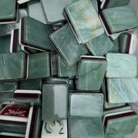 Nouvelles Tuiles de Mahjong Américaines Thème Jardin Monet 3 couches 2026 – Tuiles Vertes Peintes pour l'Art du Jeu