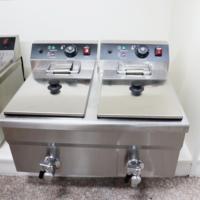 2025 Prix Offres Spéciales En Acier Inoxydable Friteuse Équipement De Cuisine Commerciale Double Réservoirs 12L Friteuse Électrique pour Restaurant
