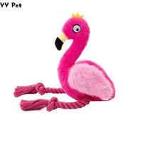 Jouets à mâcher pour animaux de compagnie, chiens et chats, écologiques, personnalisés, en gros, nouveaux jouets en peluche rembourrés flamants roses de luxe, durables, interactifs, qui couinent, 2025