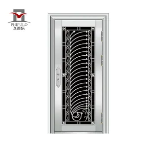 China supplier latest design new model stainless steel door used exterior metal security door