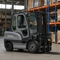 Chariot élévateur électrique compact 1, 2 ou 3 tonnes, 60V, hauteur de levage 3m, pneus pleins, alimentation lithium, certifié CE, pour la logistique
