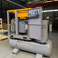 Kompresor Udara Sekrup Hemat Energi 4-in-1 OPPAIR OPA-20PV 15kW 20HP PM VSD 7-12 Bar 500L Tangki Pengering Filter untuk Pembersihan Baja