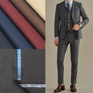 Commercio all'ingrosso alla moda morbido TR vestito saia semplice Dobby tessuto in magazzino con l'alta qualità tessuto in poliestere Rayon viscosa - Product Image 1