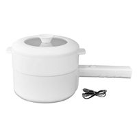 Marmite Électrique Domestique 3L Antiadhésive, Bol à Nouilles Rapides, Chauffage Rapide 800W, Mini Hot Pot Portable, Poêle Électrique
