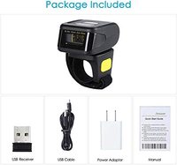 Mini Escáner de Código de Barras Inalámbrico de 2.4G, Lector de Códigos QR Pequeño para Dedos, Compatible con Tablets Android