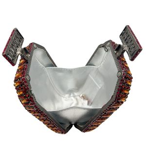 Bolso de Mano de Fiesta con Forma de Frasco de Perfume, con Pedrería, para Novia, de Lujo, con Cristales Huecos, para Eventos Formales - Product Image 6