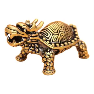 Chinese Traditional Fengshui Brass copper Dragon home decoration antique craft small gift Dragon