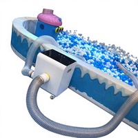 Machine de nettoyage entièrement automatique et haute efficacité pour balles de piscine à balles en mousse blanches, équipement forgé pour usage scolaire, vente en gros