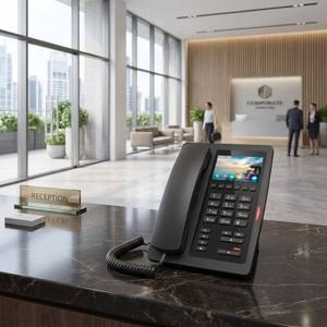 Téléphone IP Wi-Fi H5W pour hôtel, écran couleur 3,5 pouces, vidéo H.264, chargement USB, 6 touches de numérotation rapide, PoE, SIP, <span class=keywords><strong>VoIP</strong></span>, téléphone de bureau pour l'hôtellerie - Product Image 6