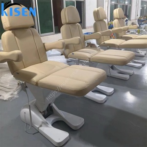 KISEN Customized Color PU Leather Beauty Salon Furniture Massage <b>Table</b> Electric 3 Motors Curved Treatment Facial <b>Lash</b> Beauty <b>Bed</b> - Product Image 2