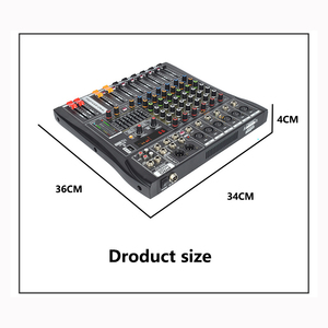 6 kênh khuếch đại DJ <span class=keywords><strong>Mixer</strong></span> điều khiển không dây Microphone blueteeth âm nhạc video máy trộn thiết bị âm thanh/Bộ khuếch đại/loa - Product Image 3