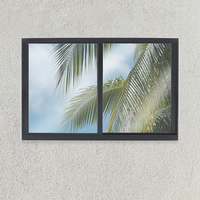 Ventanas Corredizas Verticales de Aluminio con Vidrio Resistente a Huracanes NFRC, Diseño Moderno