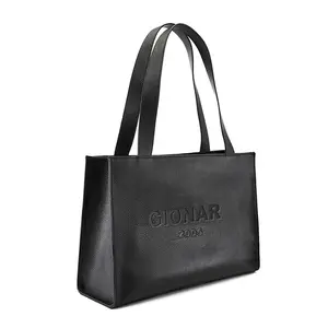 Oem Ladies Luxury Tote chính hãng da chất lượng cao Túi xách hàng đầu Xử lý cứng PURSE Big phụ nữ tote bag với tùy chỉnh logo dập nổi