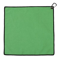 Serviette de nettoyage pour accessoires de golf en tissu gaufré personnalisé amusant absorbant la transpiration avec clip pour sac de golf - Léger, respirant, personnalisé