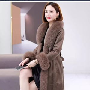<span class=keywords><strong>Moda</strong></span> invernale di fascia <span class=keywords><strong>alta</strong></span> lungo collo di pelliccia di volpe pelliccia di coniglio e pelliccia di combinazione di pelle per le donne - Product Image 6