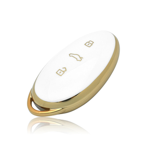 GZ domi ร้านค้าออนไลน์ TPU GOLD EDGE อุปกรณ์เสริมรถยนต์สมาร์ทเคสกุญแจปลอกหุ้มที่ใส่กุญแจป้องกันสำหรับ F7รถยนต์ที่เพิ่มขึ้น - Product Image 3
