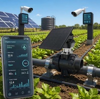 Válvula Inteligente Solar 4G LORA WIFI Etrany, Controlador de Riego Agrícola Impermeable IP67 para Gestión Remota del Agua
