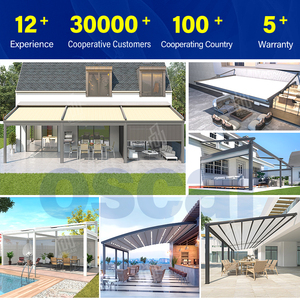 Pérgola Bioclimática Moderna de Aluminio para Exteriores <span class=keywords><strong>3x3</strong></span>, Motorizada, Retráctil, Impermeable, para Jardín, Patio, Terraza - Product Image 4