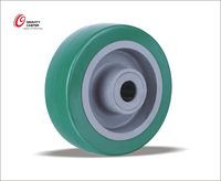 75 100 125 mm pivot PU PVC TPR roulettes de chariot robuste roulettes de poussette roulettes de chariot de shopping