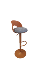 Chaise de bar pivotante confortable et réglable, style nordique, élégante, avec dossier haut, tabouret de bar luxueux en tissu rembourré pour la cuisine