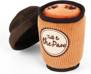 Jouets en peluche pour animaux de compagnie, design de tasse à café personnalisé par le fabricant, nouveaux jouets couineurs pour chiens - Product Image 3