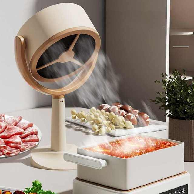 Mini Desktop USB Rechargeable Kitchen Range Hood Outdoor Camping BBQ Exhaust Smoke Fan Portable Oil Fume Separation Kitchen Hood