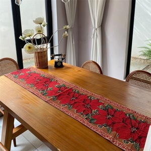 Christmas Festive Long Table Runner Placemat Polyester 33x180cm Eco-Friendly Durable - Product Image 4