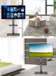 Soporte de TV de Vidrio Templado con Estante para DVD para Televisores de 32 a 65 <span class=keywords><strong>Pulgadas</strong></span>, Giratorio <span class=keywords><strong>35</strong></span> Grados, Altura Ajustable, Soporta 40 kg - Product Image 4