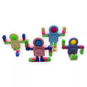 Jouets <span class=keywords><strong>Bb</strong></span> Fidget Spinners transformables en <span class=keywords><strong>robot</strong></span> à chaîne, jouets à bulles à pousser, jouets à chaîne pour le bout des doigts, <span class=keywords><strong>robot</strong></span> à chaîne - Product Image 3