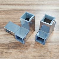 Connecteur d'angle 3 voies pour tube carré 3D en tôle galvanisée à chaud, support de cadre extérieur