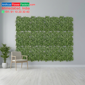 Artificial White Mini Grass Floral Panel Decorative Vertical Garden <b>Wall</b> Tile for Indoor Outdoor Green <b>Wall</b> Decor - Product Image 6