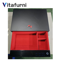 Vitafurni Neuheiten Kleiderschrank-Organizer Smart Lock Schmuck-Schubladensafe Grau Fingerabdruck Digitales Passwort Sicherheitsfach