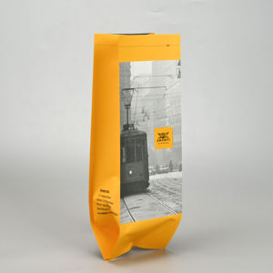 特注印刷平底プラスチック包装袋1kg 3kg PEプロテインパウダーコーヒー豆バルブジッパー付き - Product Image 1