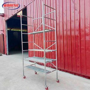 Banc de travail industriel pliable pour charpentier, peintre, jardinier, mini échafaudage mobile, acier résistant à la corrosion, tube en acier haute résistance - Product Image 5