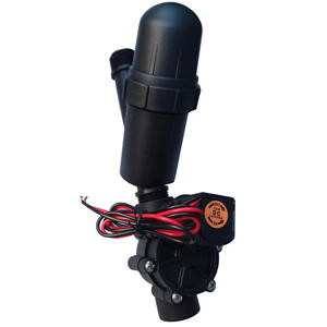 Válvula electromagnética de cuerpo plástico con rosca de 25 mm para control de agua en sistemas de riego de jardín - Product Image 4