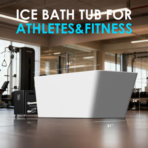 อ่างอาบน้ำอะคริลิคแบบแช่ตัวเย็น Ambohr สำหรับใช้ในร่ม อ่างแช่น้ำเย็นเพื่อฟื้นฟูร่างกายและบำบัดด้วยน้ำเย็น - Product Image 6