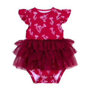 Ropa <span class=keywords><strong>de</strong></span> Bebé Personalizada Vestido con Estampado Completo para Niña <span class=keywords><strong>de</strong></span> 0-2 Años <span class=keywords><strong>de</strong></span> Verano Mameluco <span class=keywords><strong>de</strong></span> Malla Súper Lindo Tipo Body para Bebé - Product Image 5