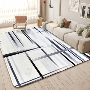 Tapis <span class=keywords><strong>de</strong></span> salon moderne à motifs linéaires, tapis familial pour sièges, tapis chauffant pour les pieds - Product Image 5