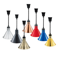 Équipement de cuisine électrique commercial pour buffet, lampe chauffante LED suspendue en acier inoxydable de marque Gehong pour restaurant, chauffe-plat de buffet