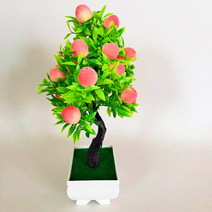 Qi Xing Artificial Fortune Fruit <b>Tree</b> 20cmx26cm Plastic <b>Potted</b> <b>Plant</b> For Home Desk Decor - Product Image 3