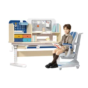 可调节儿童家具套装，儿童人体工程学学习桌椅供儿童使用