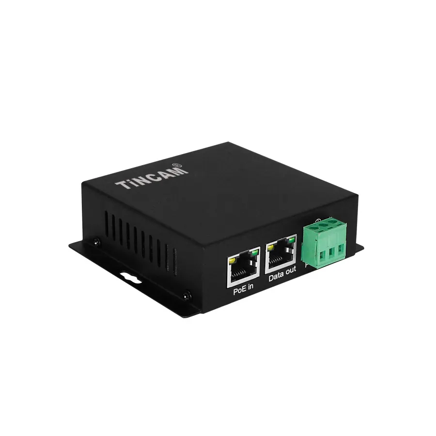 TiNCAM 802. 3AF/AT/BT POE Switch Splitter Alta potencia 30W 60W 90W 12V Salida Gigabit Industrial Aislado PoE Splitter