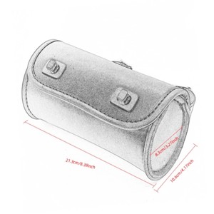 Sacoches de moto en cuir PU imperméables fourche avant sac à outils bagages pour Harley Chopper Bobber Cruiser <span class=keywords><strong>Sportster</strong></span> XL 883 <span class=keywords><strong>1200</strong></span> - Product Image 4