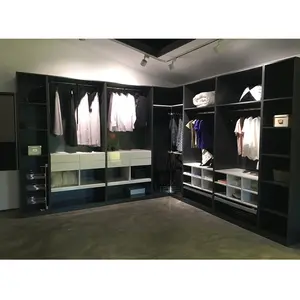 Model Desain Baru Kamar Tidur Mebel Desain Kloset Terbuka Lemari Pernis Sudut Lemari Baju