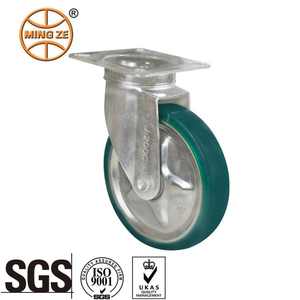 Chinesische Made 180-400Kgs Kapazität Japan Style <span class=keywords><strong>PU</strong></span> Stahl Felgen rollen Grüne Farbe Rollen Räder - Product Image 3